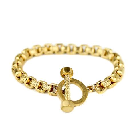 Thick Toggle Bracelet - Gold