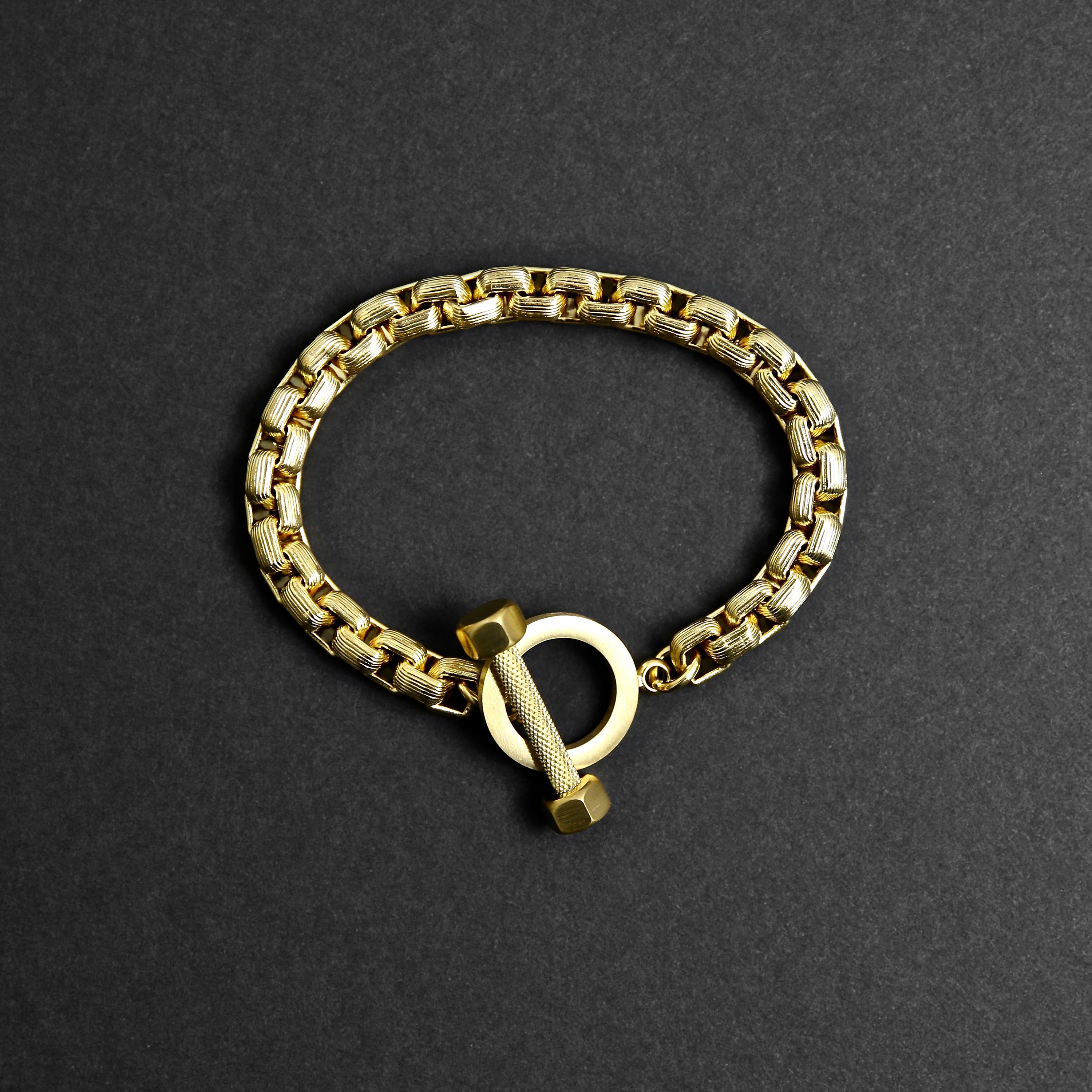 Thick Toggle Bracelet - Gold