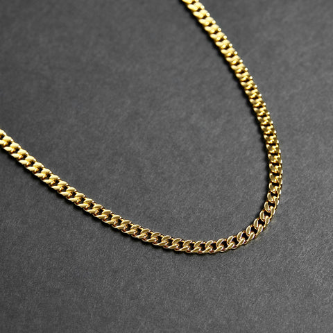 Cuban Facet Chain Necklace - Gold 6mm