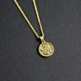 Small Guardian Angel Necklace - Gold