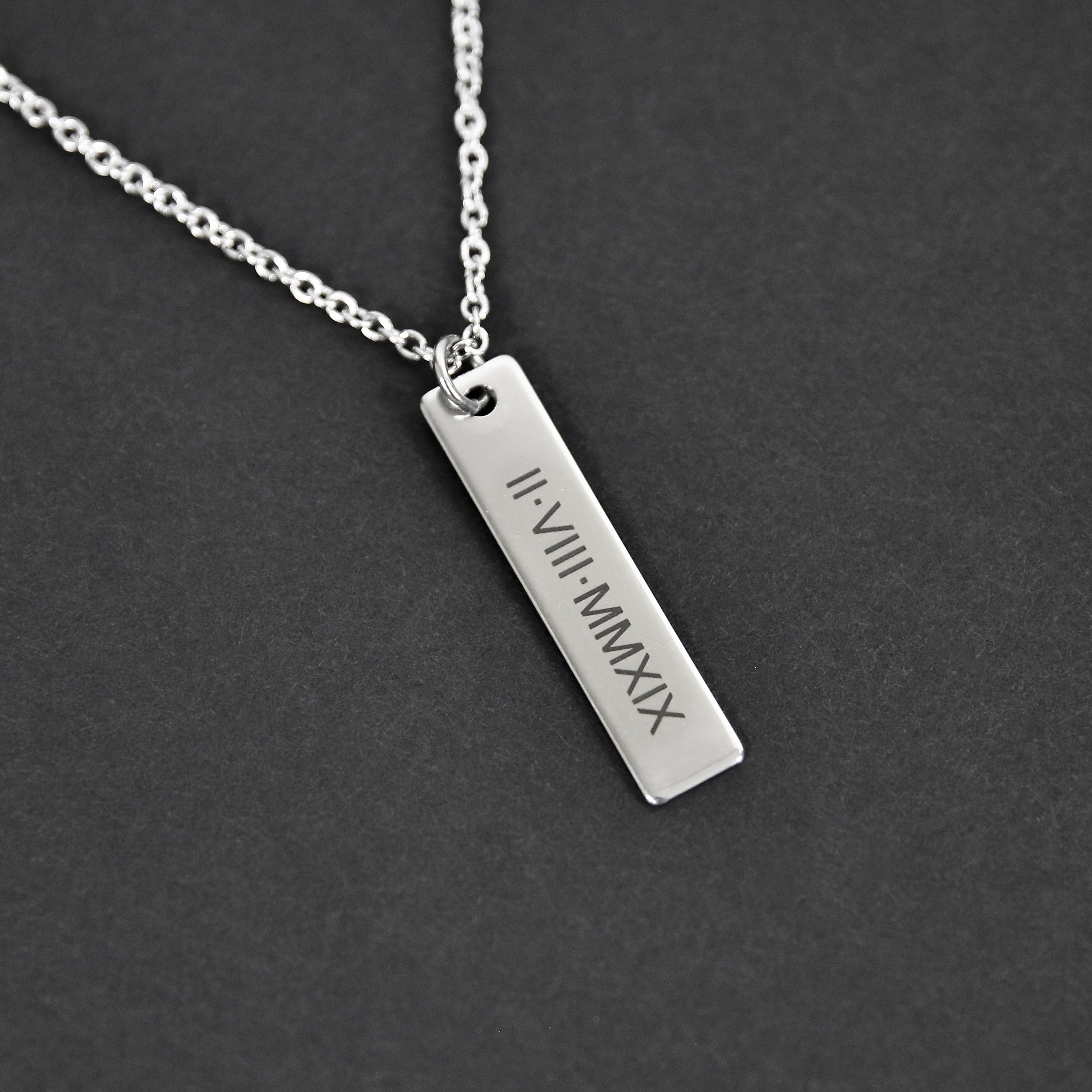 Custom Flat Bar Necklace - Silver – MODERN OUT