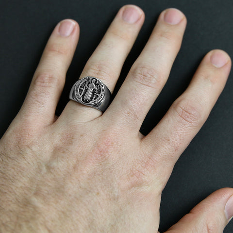 St Benedict Ring - Silver