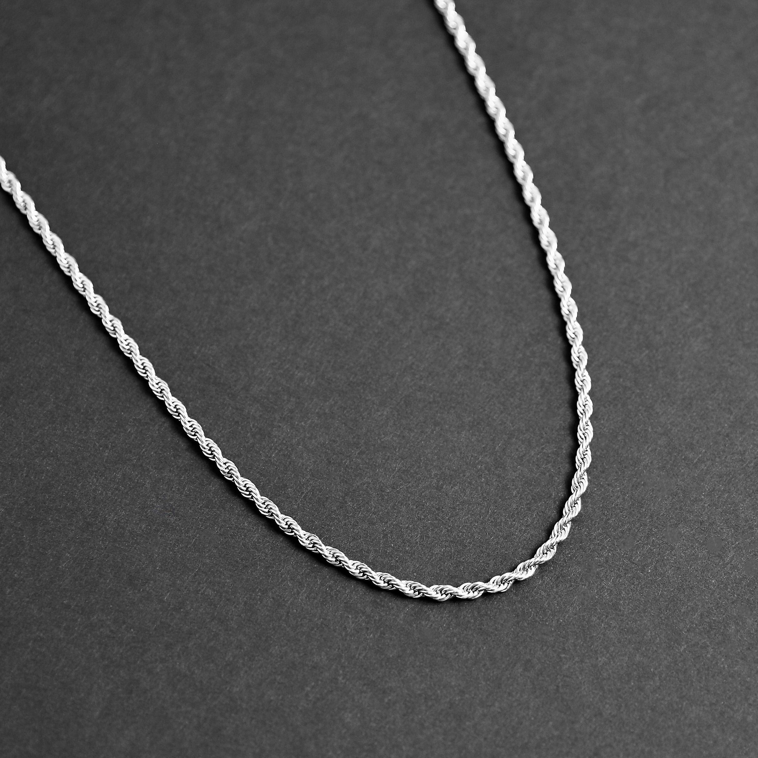 Rope Chain Necklace - Silver 2.8mm