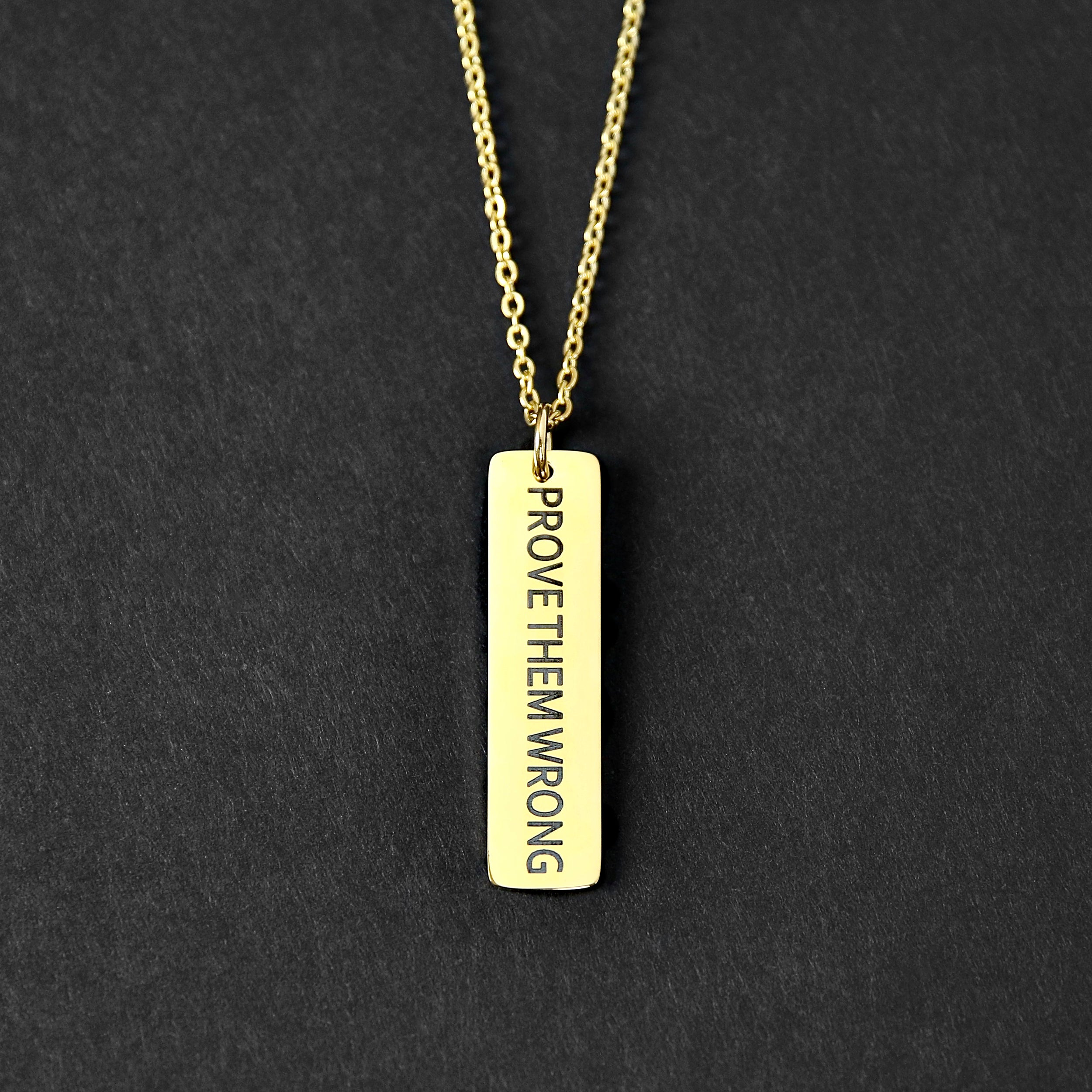 Flat Bar Necklace - Gold