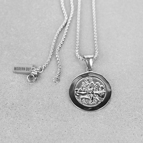 Heavenly Medallion Necklace - Silver