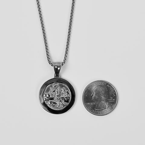 Heavenly Medallion Necklace - Silver