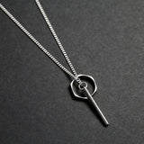 Opposites Attract Necklace - Silver