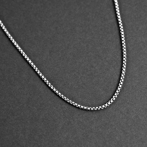 Box Chain Necklace - Premium Silver 2.5mm