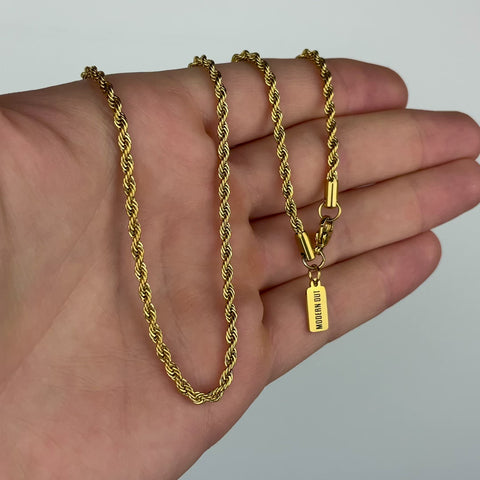Rope Chain Necklace - Gold 3mm