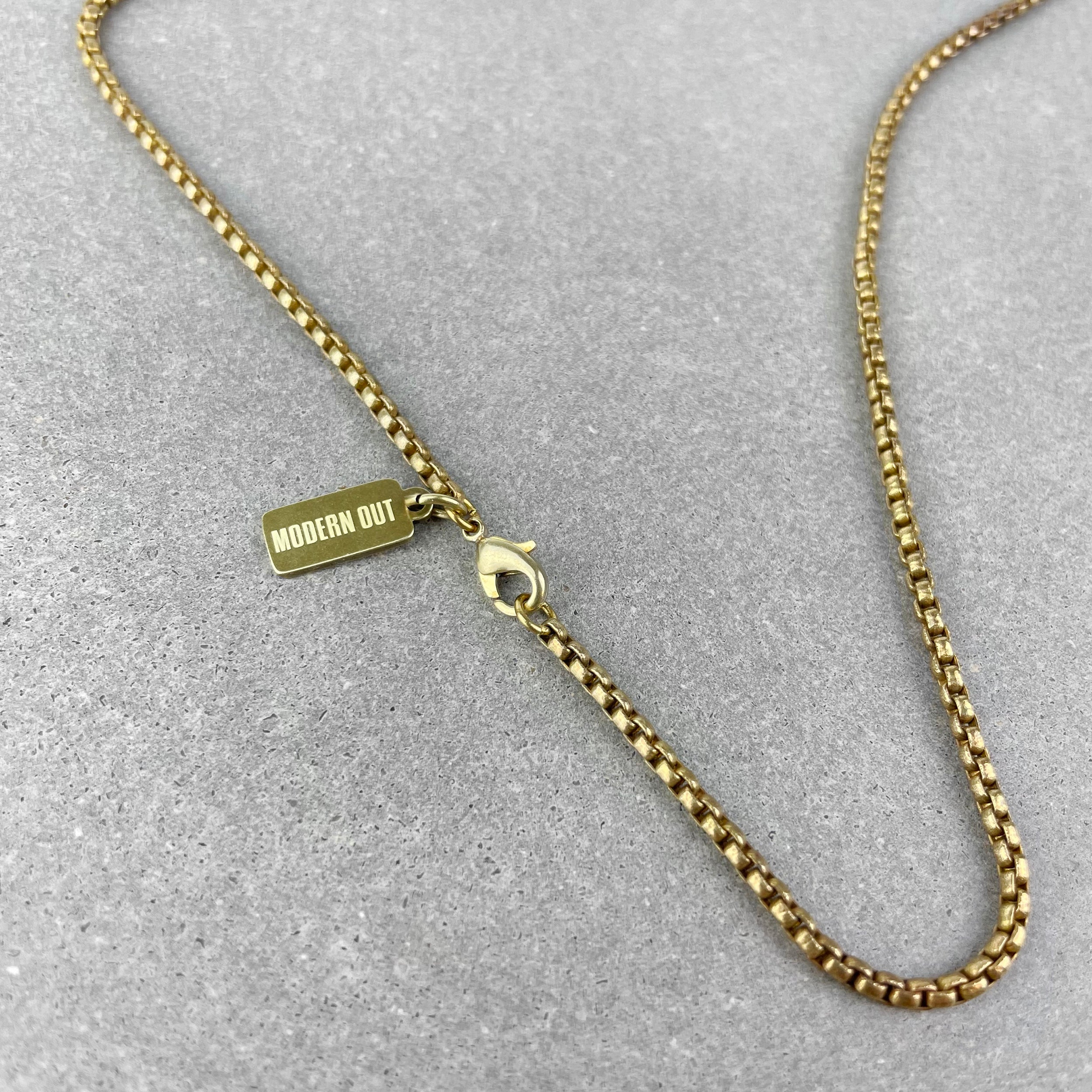 Box Chain Necklace - Brass 3mm