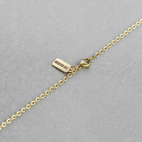 Small Modern Cross Necklace - Gold