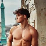 Double Layered Box Chain Necklace - Silver 3mm